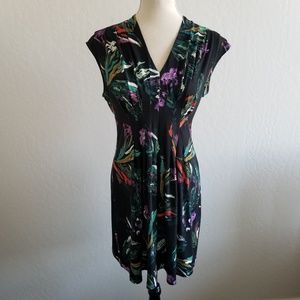 Catherine Malandrino floral pleated dress